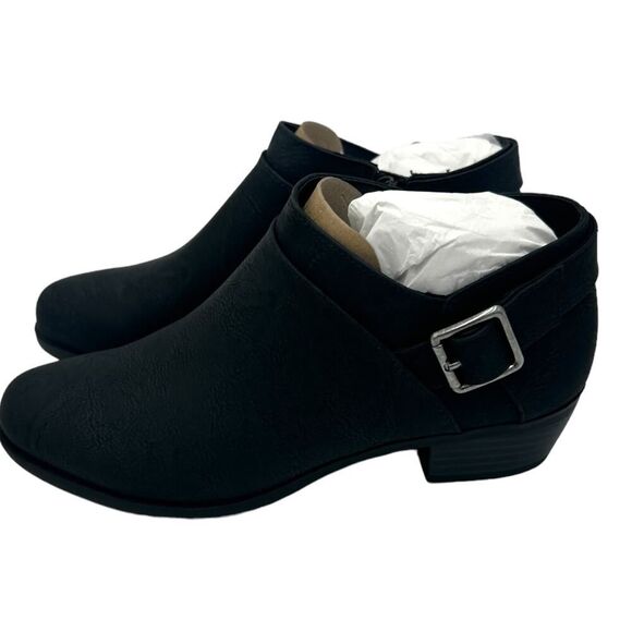 Life Stride Women Alexi Ankle Bootie Black Block Heel Zipper Buckle Flex Size 7M - Picture 5 of 13